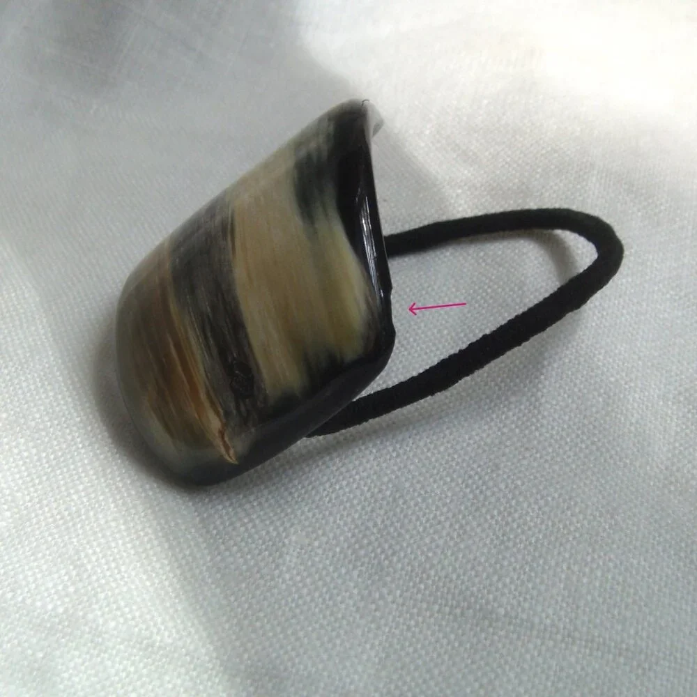 Ponytail Holder Hair Stretchy Faux Shell Wood
